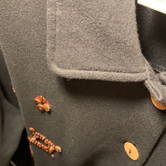 Coldwater Creek Size XL vintage jacket black with beaded detail. - Picture 8 of 11